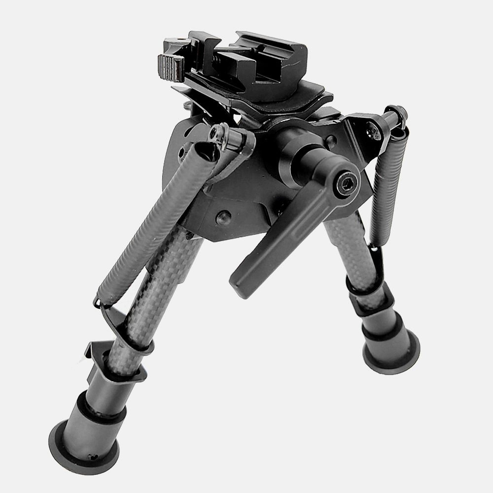 Adjustable Bipod Made of Carbon Fiber 6” to 9” with 20mm Quick Release Adapter 